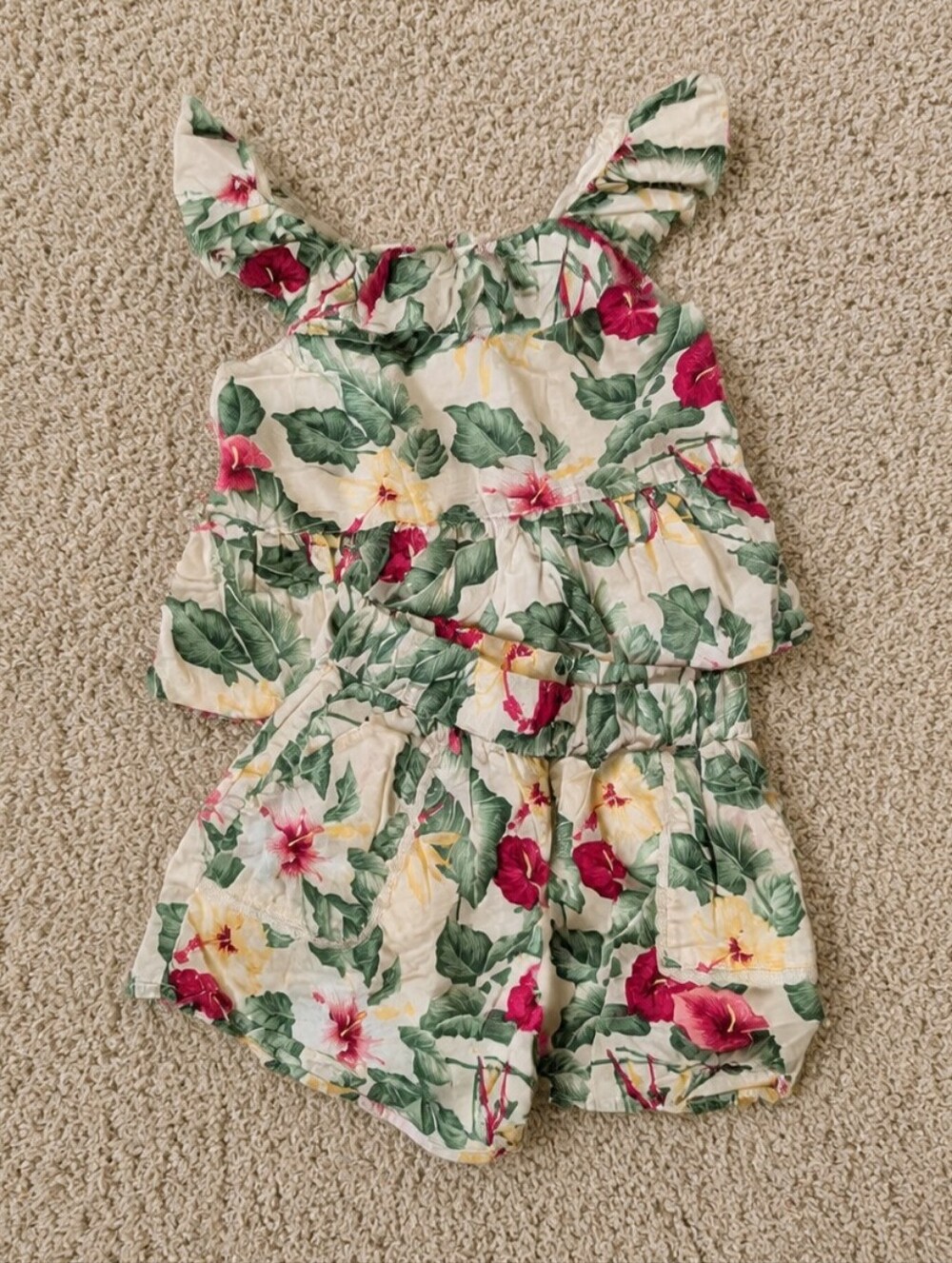 Janie and Jack Bold Floral Tropical Set Sleeveless Shorts 8
